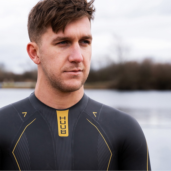 2026 Huub Da Uomo Alchemy 3/5mm Back Zip Swim Muta ALCHEMY1 - Black / Grey / Gold